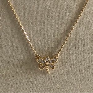 Juicy Couture pave dragonfly necklace